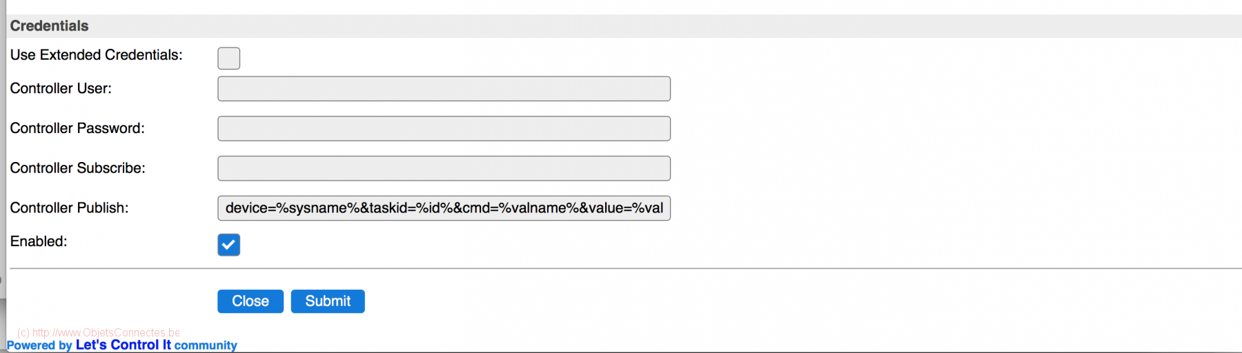 EspEasy Controleurs Config 3